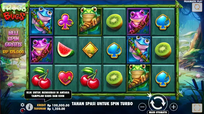 Tampilan Dasar Game FrogsBugs