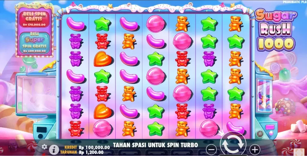 Tampilan Awal Game Sugar Rush 1000