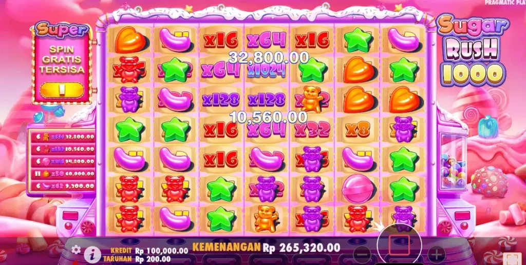 Tampilan Fitur Bonus 1024x Sugar Rush 1000