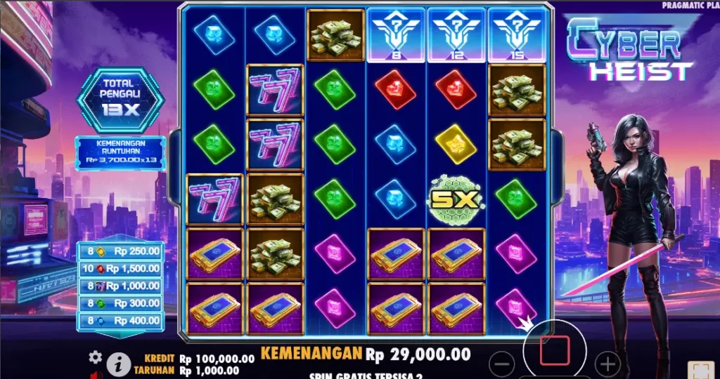 Tampilan Freespin Cyber Heist