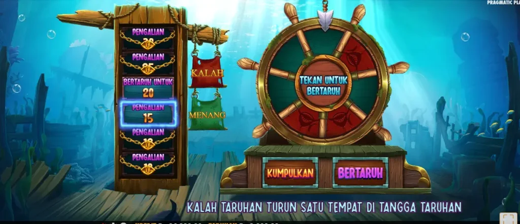 Tampilan Spin Wheel Beware The Deep Megaways