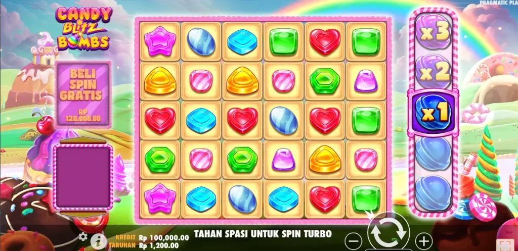 Tampilan Dasar Permainan Candy Blitz Bombs