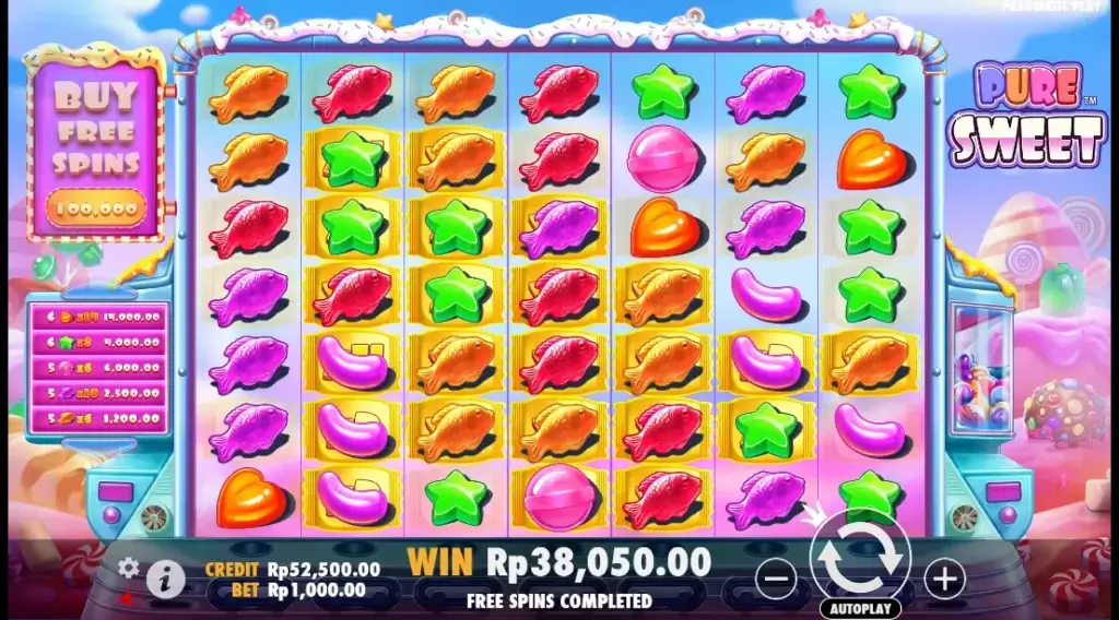 Tampilan Dasar Game Slot Pure Sweet