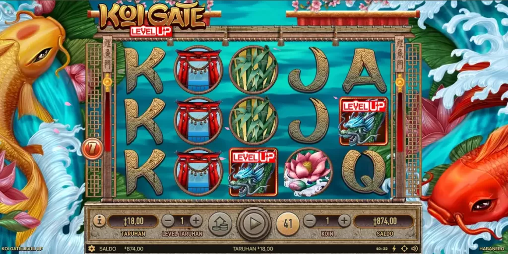 Koi Gate Level up Feature Screenshot