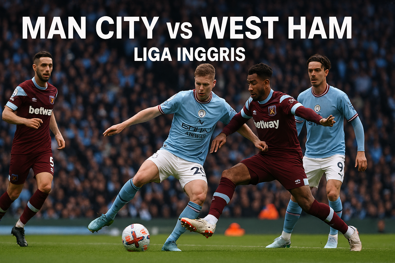 Man City vs West Ham Malam Ini 22.00 WIB: Prediksi Skor Terbaru di Jalalive