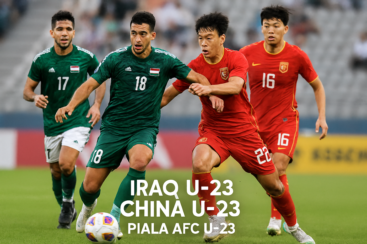 Jalalive : Duel Seru Iraq U-23 vs China U-23 Piala AFC U-23 Malam Ini Pukul 21.00 WIB yang Penuh Taktik Menantang