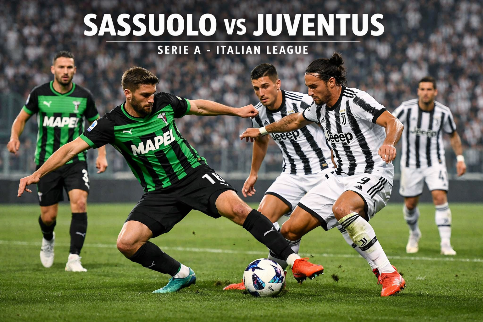 Saksikan di Jalalive: Pertarungan Panas Sassuolo vs Juventus Liga Italia Serie A Malam Penuh Drama