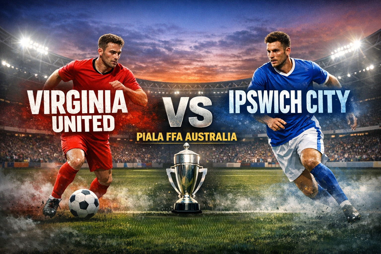 Virginia United vs Ipswich City Piala FFA Australia Sore Ini Pukul 16.30 WIB di Jalalive Sajikan Duel Sengit Tim Kuda Hitam