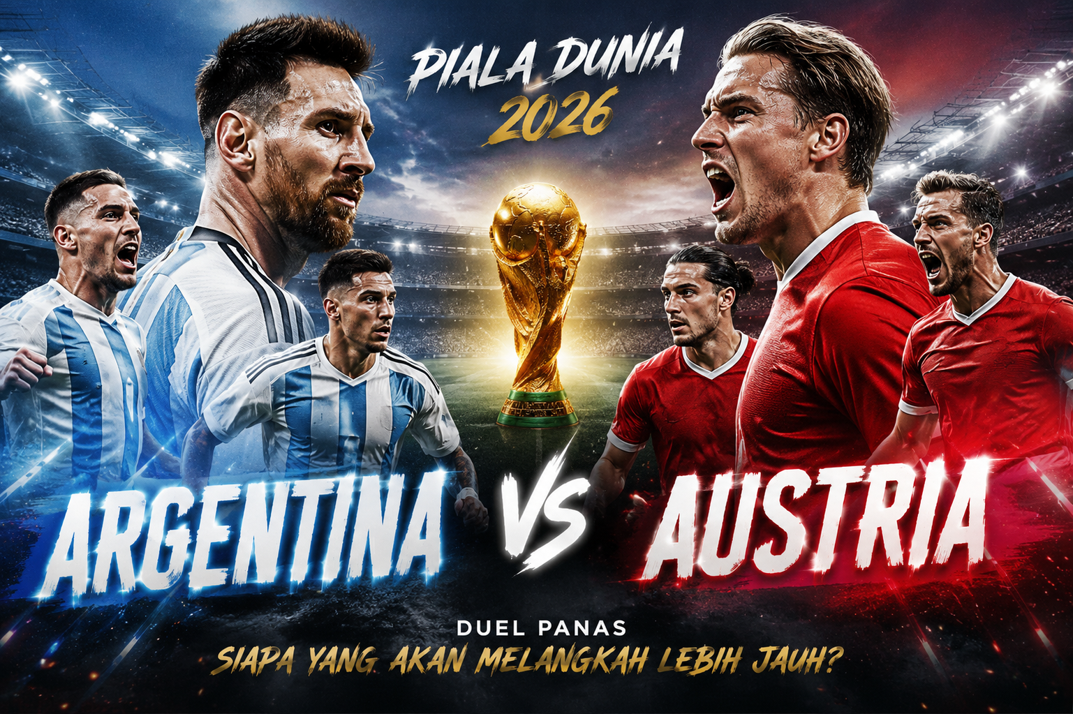 Argentina vs Austria Piala Dunia 2026 Dini Hari Ini Pukul 00.00 WIB di JalaLive: Duel Penentu Grup J dengan Atmosfer Streaming Sepak Bola Dunia Paling Ditunggu