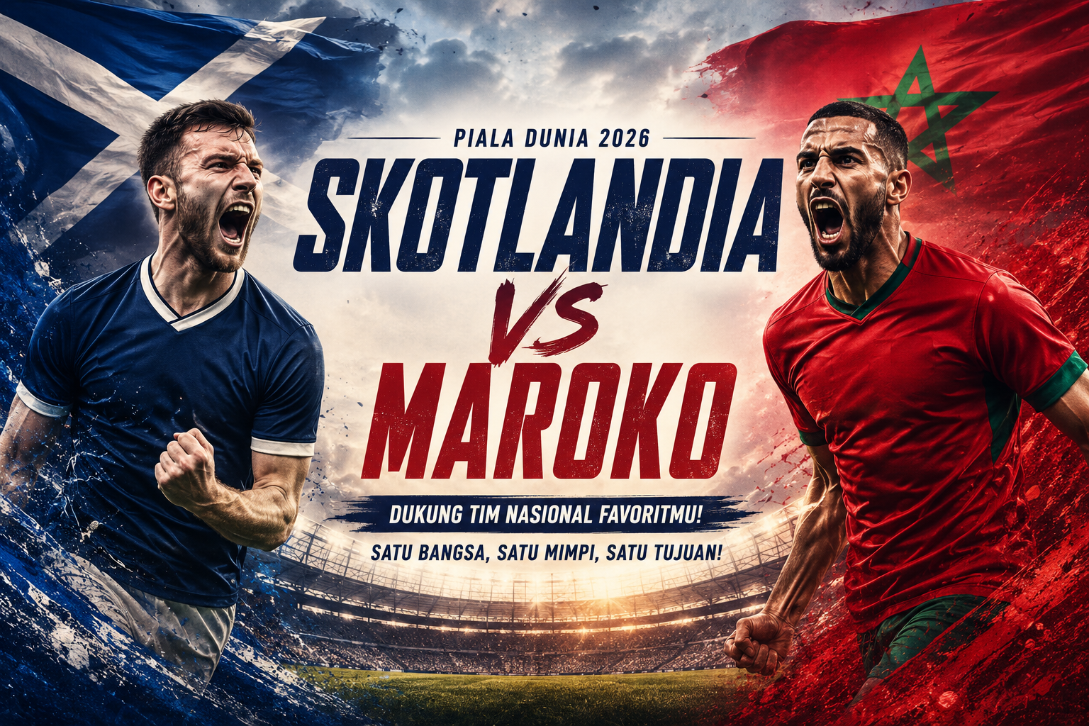 Besok Pagi Pukul 05.00 WIB Streaming Skotlandia vs Maroko Piala Dunia 2026 Bersama JalaLive Jadi Agenda Menarik Menemani Awal Hari