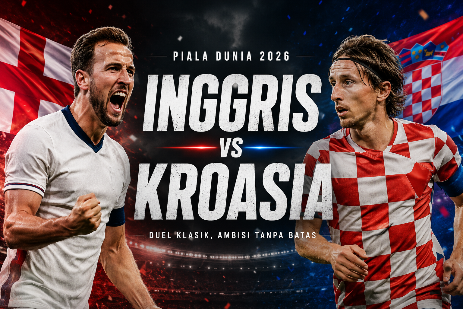 JalaLive: Inggris Hancurkan Kroasia 4-2 di Piala Dunia 2026 - Harry Kane Menggila dan Grup L Langsung Memanas