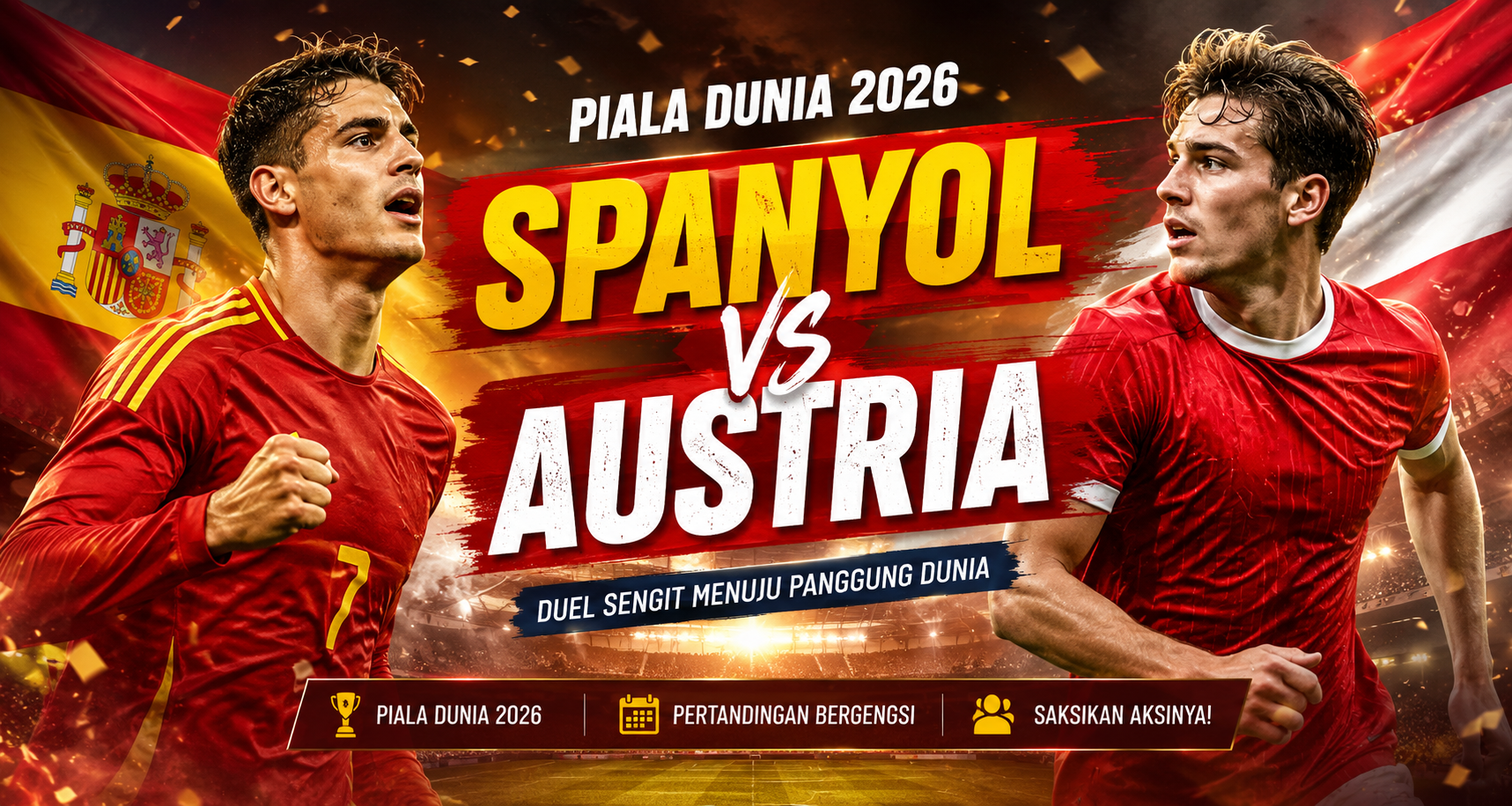 Jalalive Hadirkan Live Streaming Spanyol vs Austria Piala Dunia 2026 Dini Hari Ini Pukul 02.00 WIB - Saksikan Duel Babak Gugur yang Paling Dinantikan Pecinta Sepak Bola Dunia