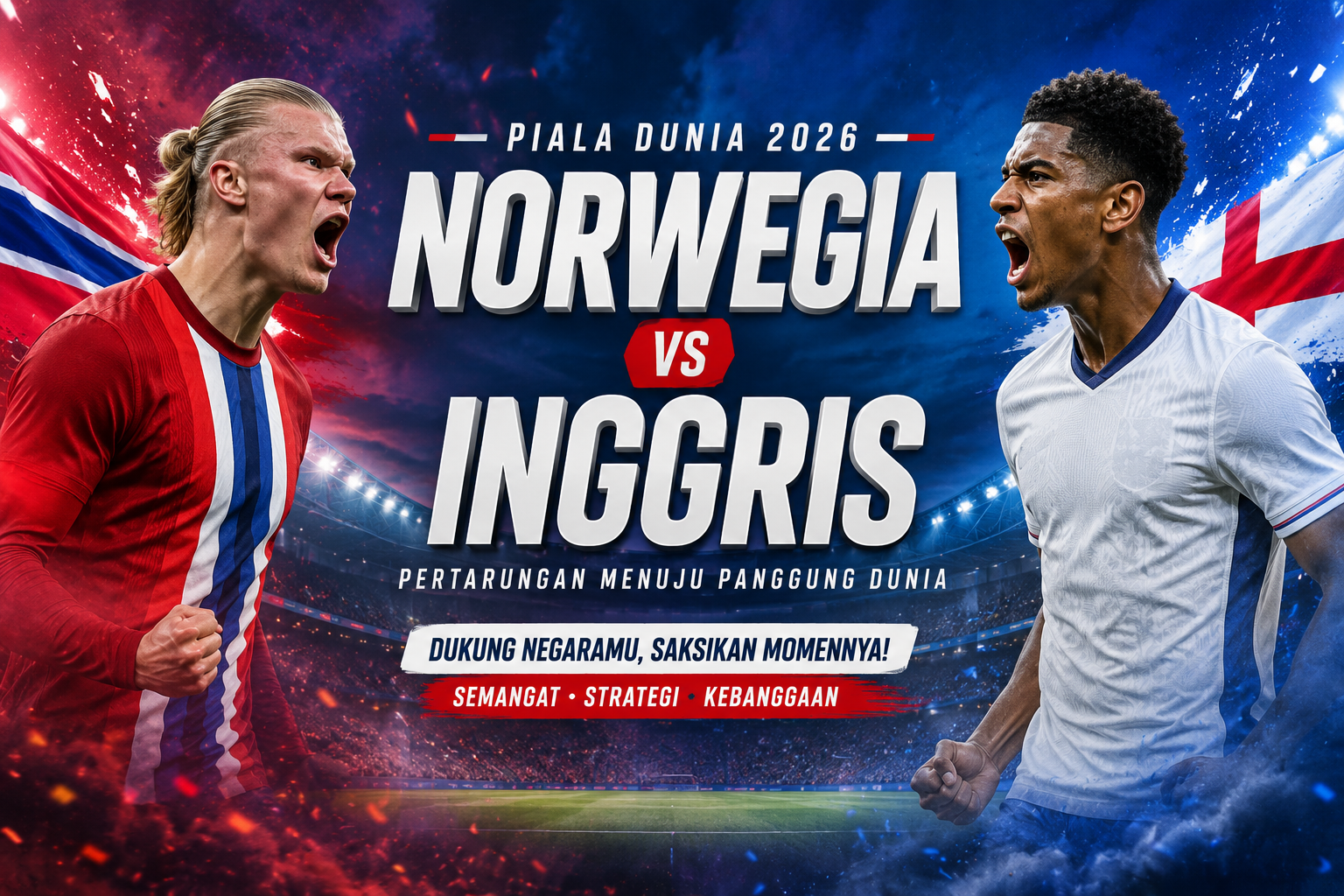 Jalalive Live Streaming Norwegia vs Inggris Piala Dunia 2026 Dini Hari Ini Pukul 04.00 WIB Saksikan Duel Penentu Tiket Semifinal dengan Kualitas HD Tanpa Gangguan