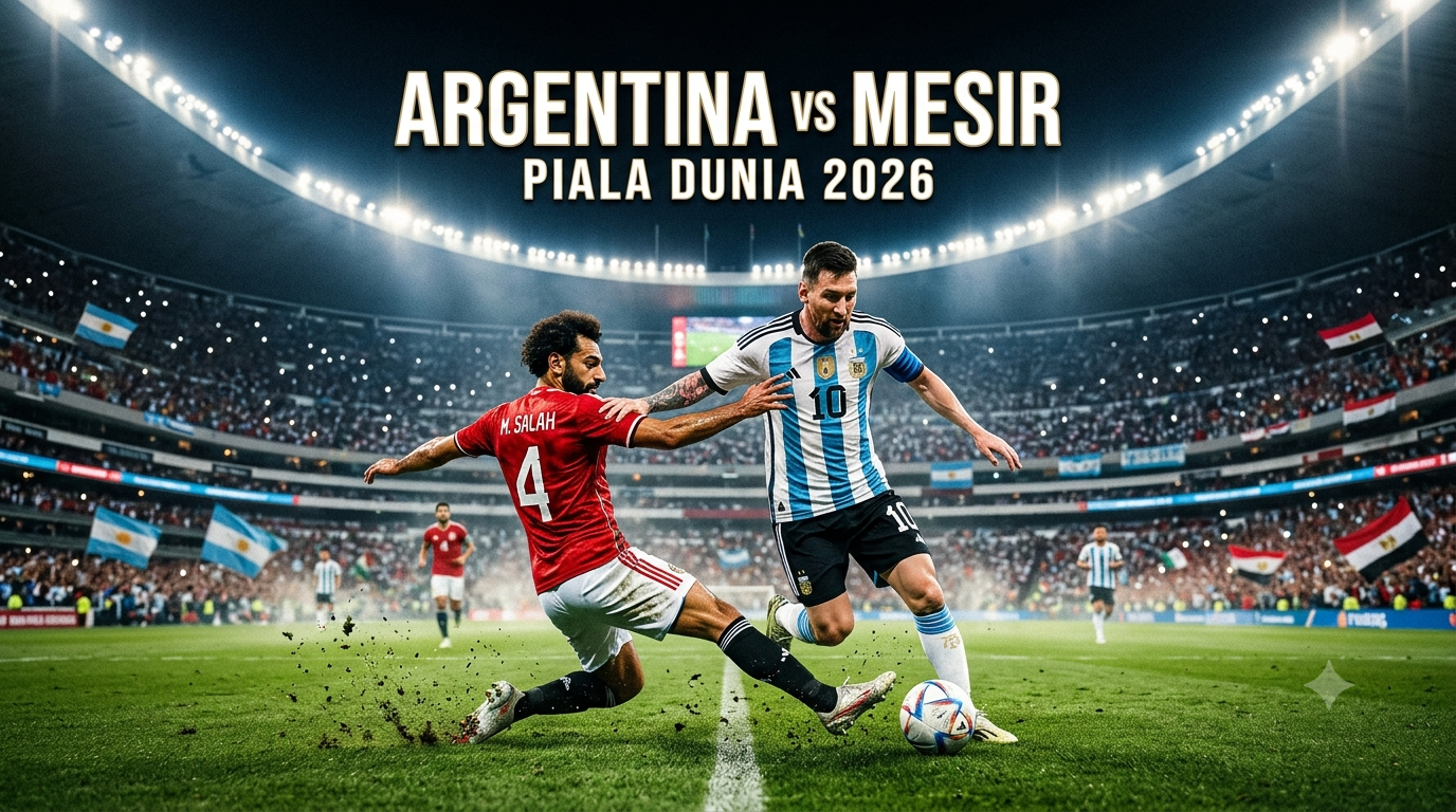 Jalalive Siaran Streaming Argentina vs Mesir Piala Dunia 2026 Malam Ini Pukul 23.00 WIB - Duel Babak 16 Besar yang Dinanti Jutaan Pecinta Sepak Bola Dunia
