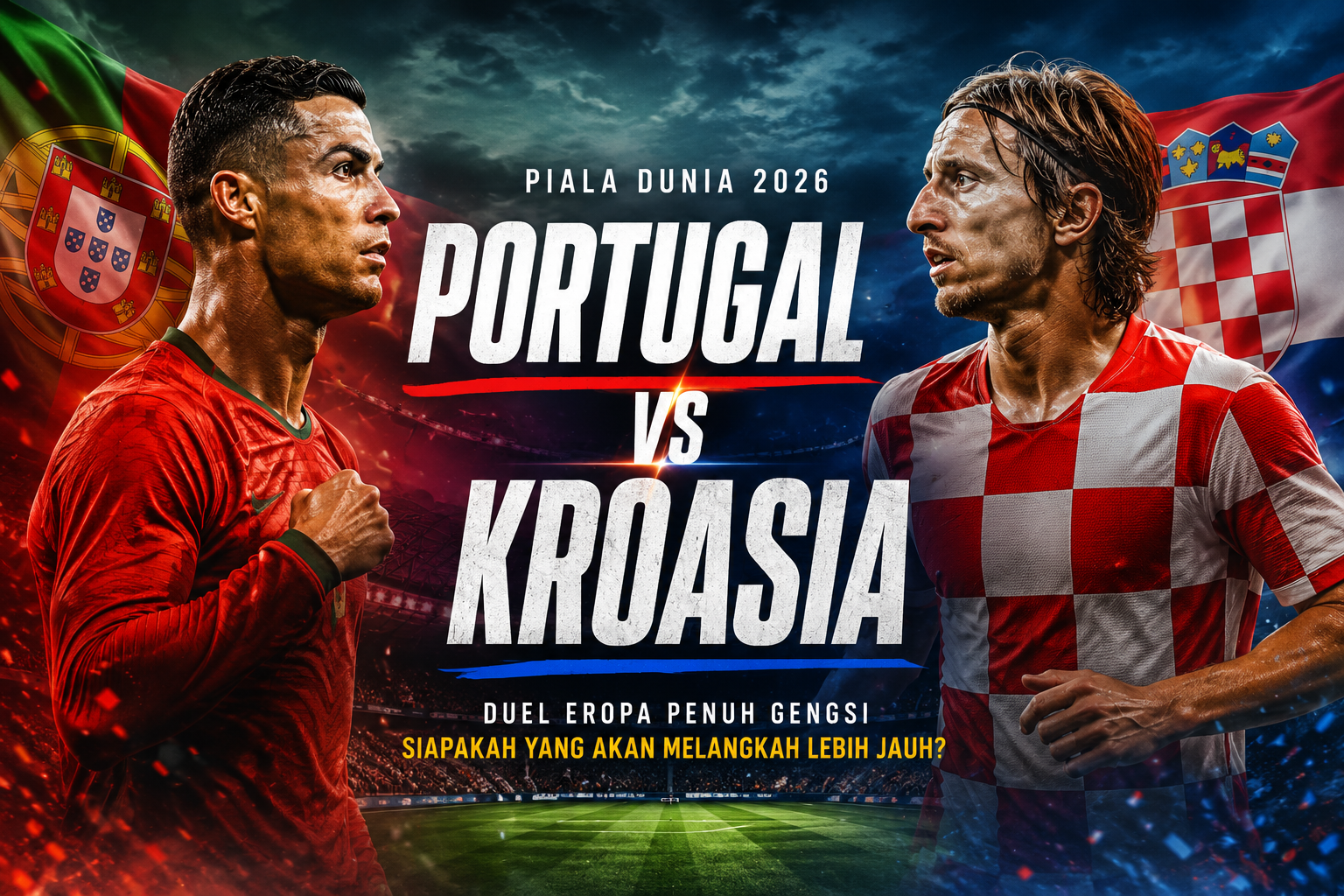 Portugal vs Kroasia Piala Dunia 2026 Besok Pagi Pukul 06.00 WIB Tayang Streaming di Jalalive - Saksikan Duel Sarat Prestise dengan Atmosfer Turnamen Dunia